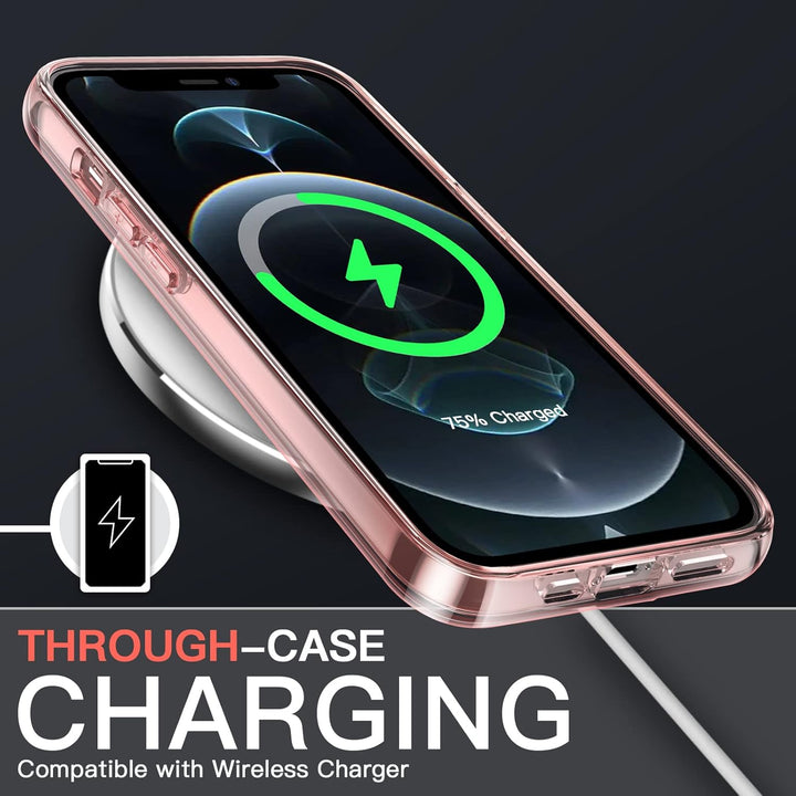 JETech 5 in 1 Hülle für iPhone 12 Pro 6,1 Zoll, mit 2 Stück Schutzfolie und 2 Stück Kameraschutz, Fu
