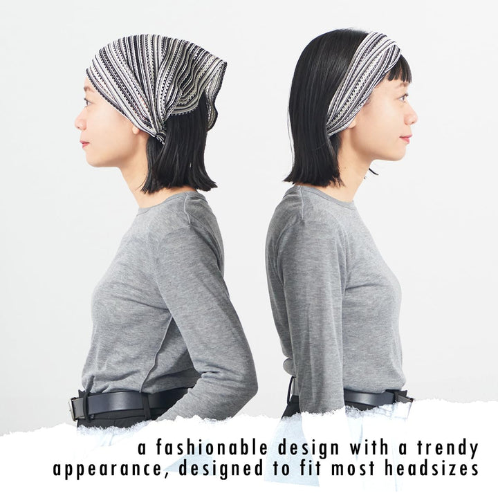Breites Sommer-Stirnband für Damen & Herren, Leichtes Mesh Bandana, Häkel-Haarband Hipster Strick, A