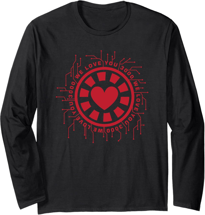 Marvel Avengers: Endgame Iron Man We Love You 3000 Heart Langarmshirt