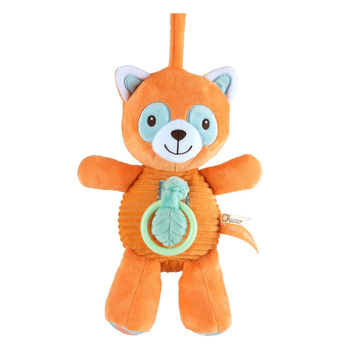 Chicco - Spieluhr Panda Rot, My Sweet Doudou, Kinderbett, aus weichem Velours, mit süsser Melodie, 0