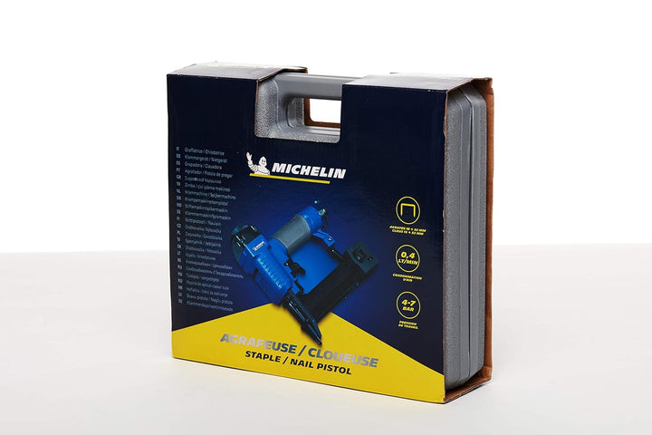 Michelin Druckluft-Heft- und Nagelgerät, geeignet für 16-32 mm Klammern und 15-32 mm Nägel, Inklusiv