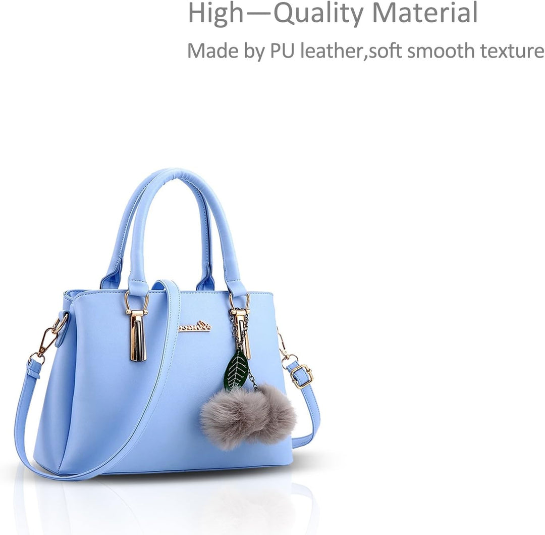 Nicole&Doris Neue PU-Leder beiläufige Art und Weise Handtasche Schultertasche Messenger Bag Blau, Bl