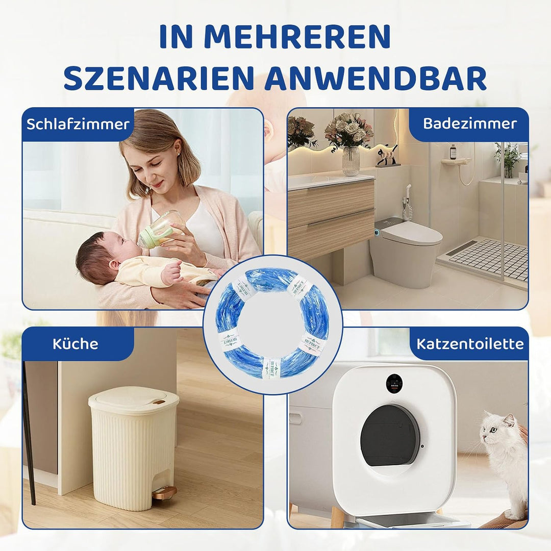 6 Stück ORIGINAL Windeleimer Nachfüllkassetten, Neu eingeführtes EVOH-Material mit hoher Barriere, V