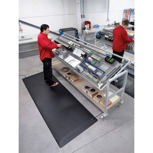 Notrax® 826 Diamond Stat™ Ableitende Anti-Ermüdungsmatte 91cm x 150cm Schwarz