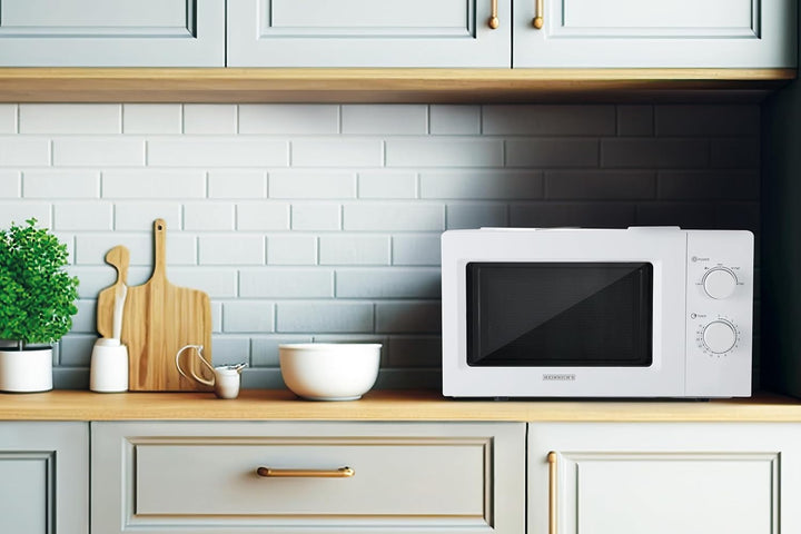 HEINRICHS Mikrowelle, kompakte Mikrowelle, 20L Volumen, 5 Leistungsstufen, inkl.35 min. Timer, Defro