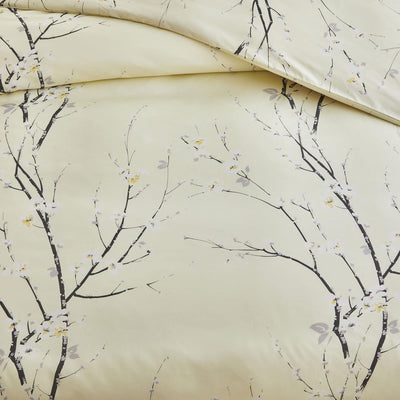 Bettwäsche 155x220 cm Set, Mikrofaser Bettbezug 155x220cm und Kissenbezug 80x80cm, Ästhetisch Blume