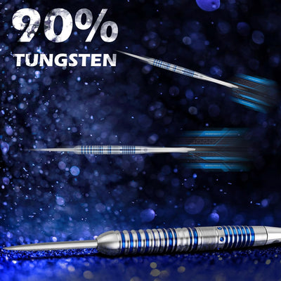 WIN.MAX Dartpfeile mit Metallspitze 90% Tungsten 3 Stück 90% Wolfram Stahl Darts 16-28 Gramm Dart pr