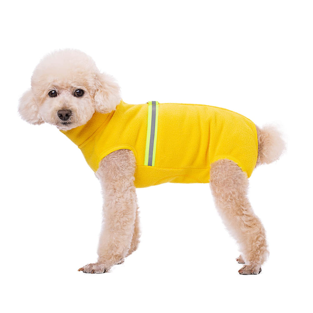 Kleiner Hundepullover, weiches Fleece mit reflektierender Weste, Hunde-Sweatshirt, Welpen-Winterklei