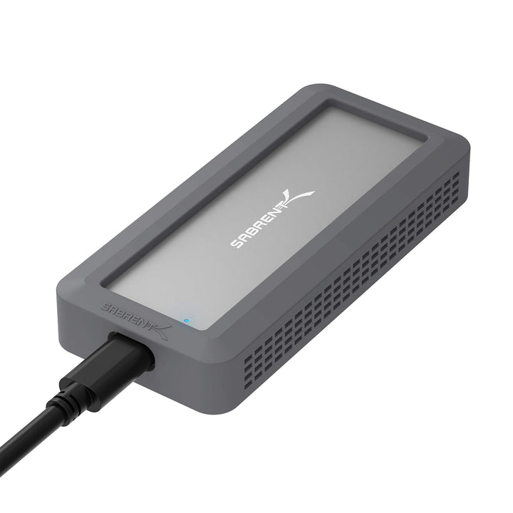 SABRENT M.2 SSD Robustes wasserdichtes Gehäuse, USB C 3.2 Gen 2 auf NVMe SSD, Aluminium Externes M2
