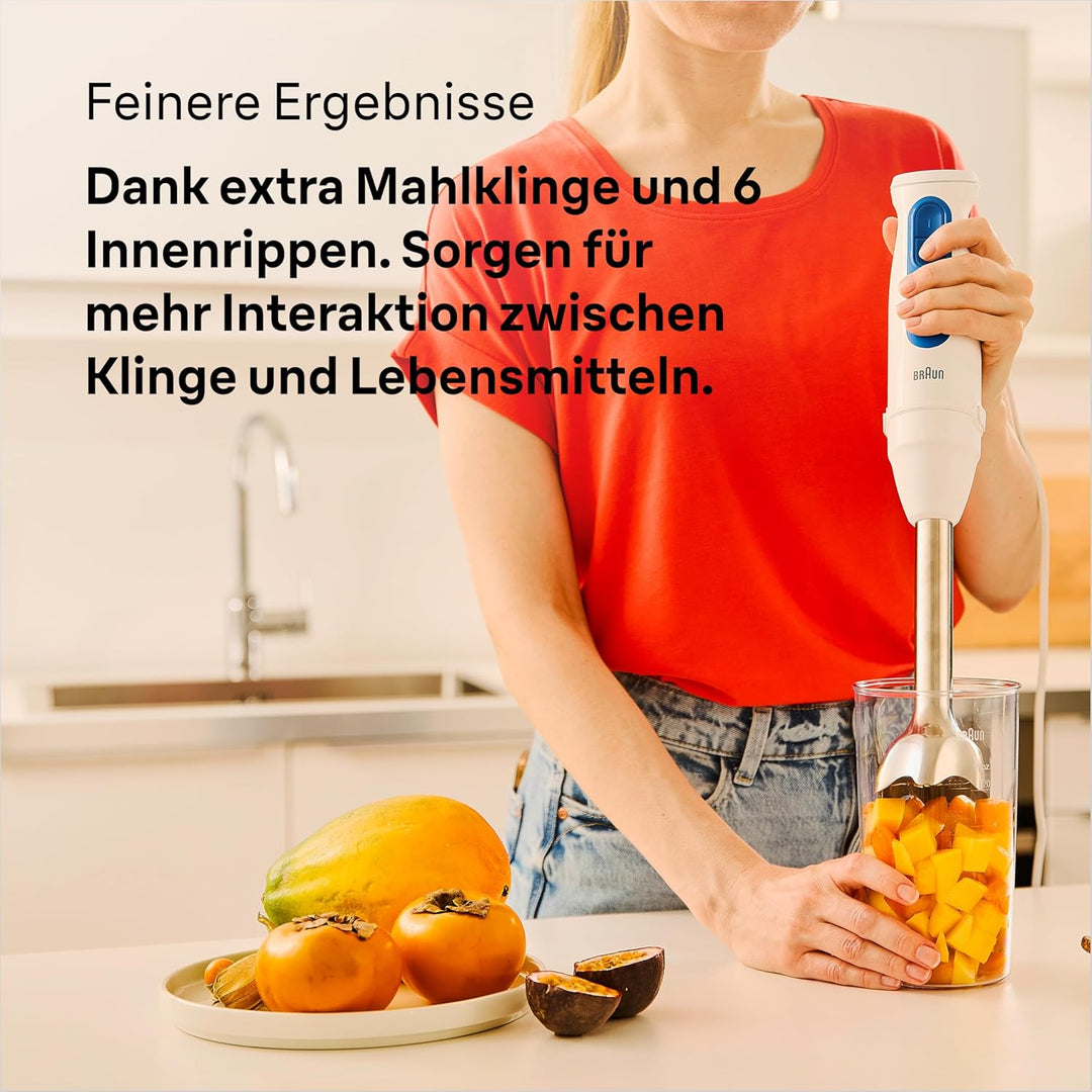 Braun Stabmixer MultiQuick 3 MQ30001M, PowerBell VPlus Technologie, 2 Geschwindigkeiten, EasyClick P