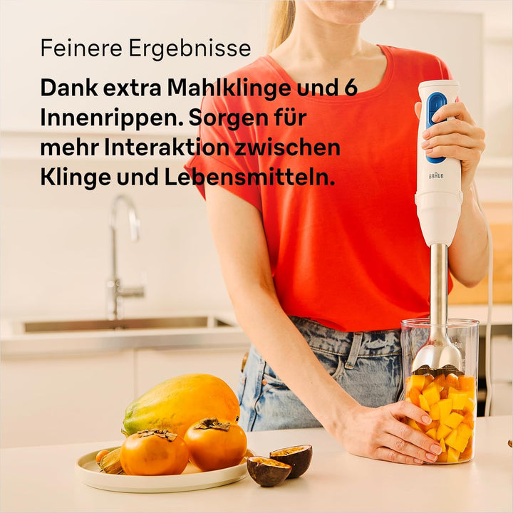 Braun Stabmixer MultiQuick 3 MQ30001M, PowerBell VPlus Technologie, 2 Geschwindigkeiten, EasyClick P