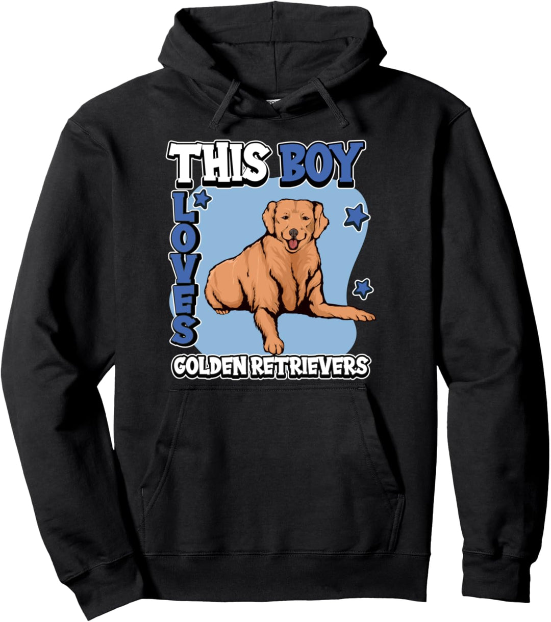 Jungen This Boy Loves Golden Retrievers Pullover Hoodie