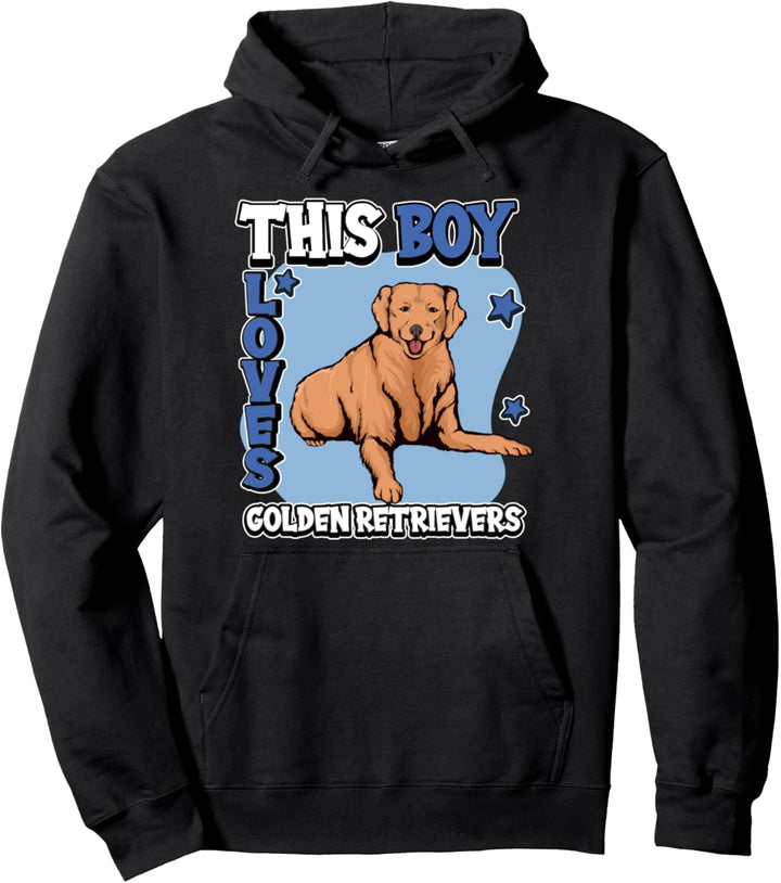 Jungen This Boy Loves Golden Retrievers Pullover Hoodie