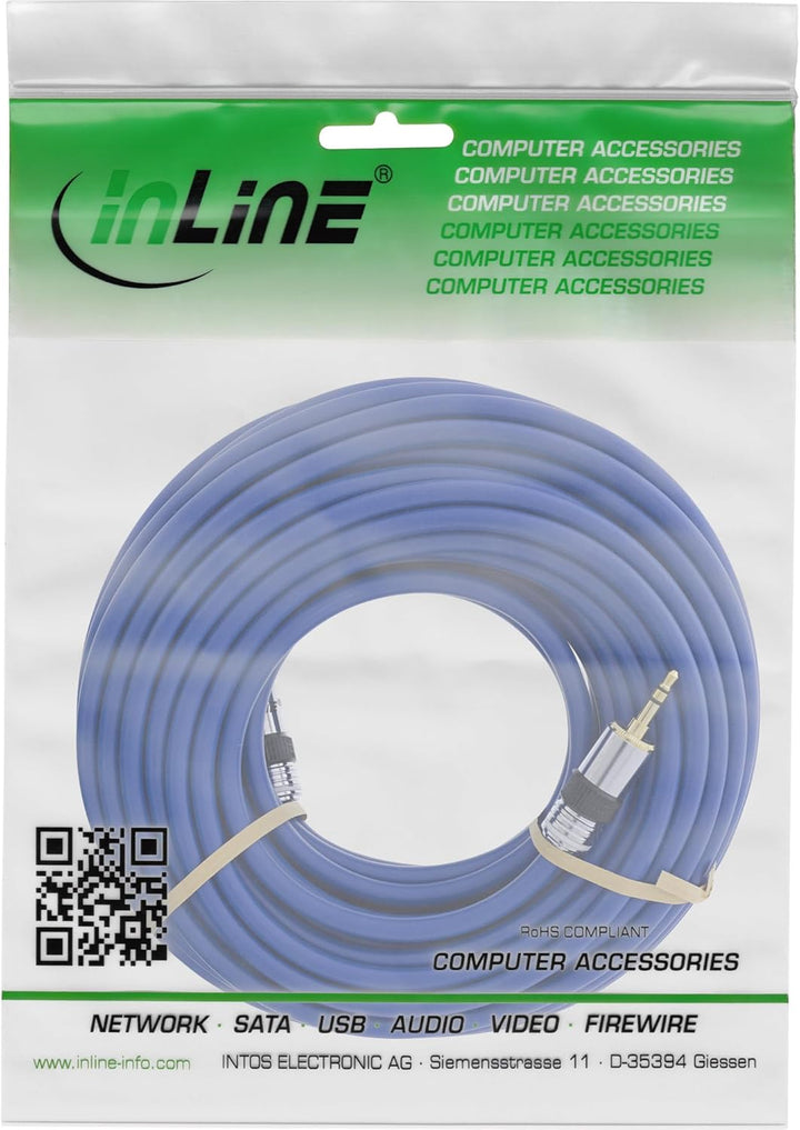 InLine 99957P Klinken-Kabel PREMIUM, 3,5mm Stecker / Stecker, 20m