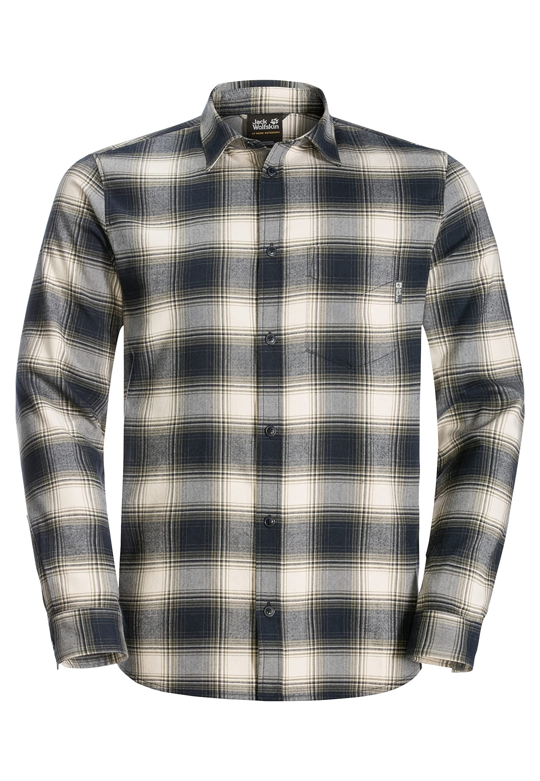 Jack Wolfskin Herren Wanderweg Hemd M Night Blue Checks, M Night Blue Checks