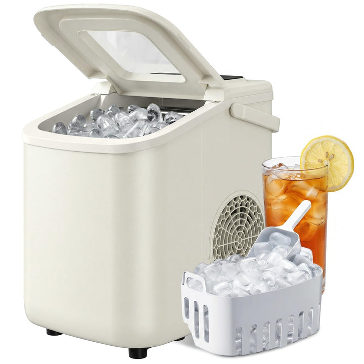 HOMCOM Eiswürfelmaschine Klein 12 kg 24 Std., 9 Eiswürfel in 7-10 Minuten, 2 Grössen von Eiswürfeln,