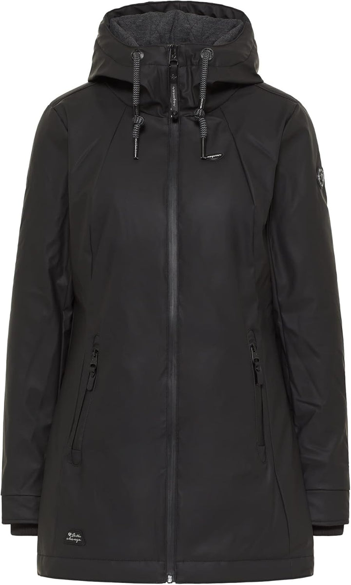 Ragwear Zuzka Rainy Damen Regenjacke Jacke Übergangsjacke XS Schwarz, XS Schwarz
