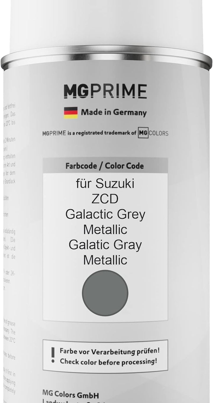 MG PRIME Autolack 2K Spraydosen Set für Suzuki ZCD Galactic Grey Metallic/Galatic Gray Metallic Basi