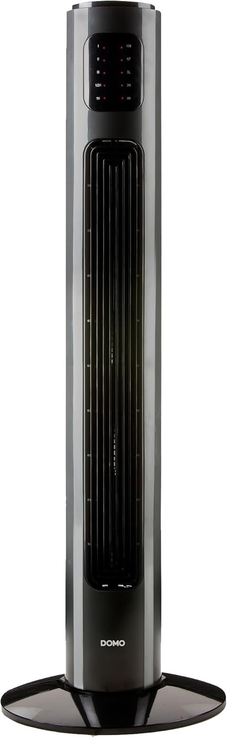 DOMO DO8124 Säulenventilator - 3 Modi + 3 Geschwindigkeiten - 96 cm Höhe digital, Schwarz