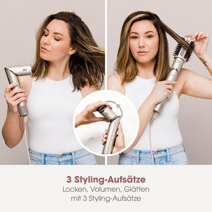 Shark FlexStyle 3-in-1 Luftstyler & Haartrockner, Auto-Wrap-Lockenaufsatz, Ovalbürste, Konzentrator,