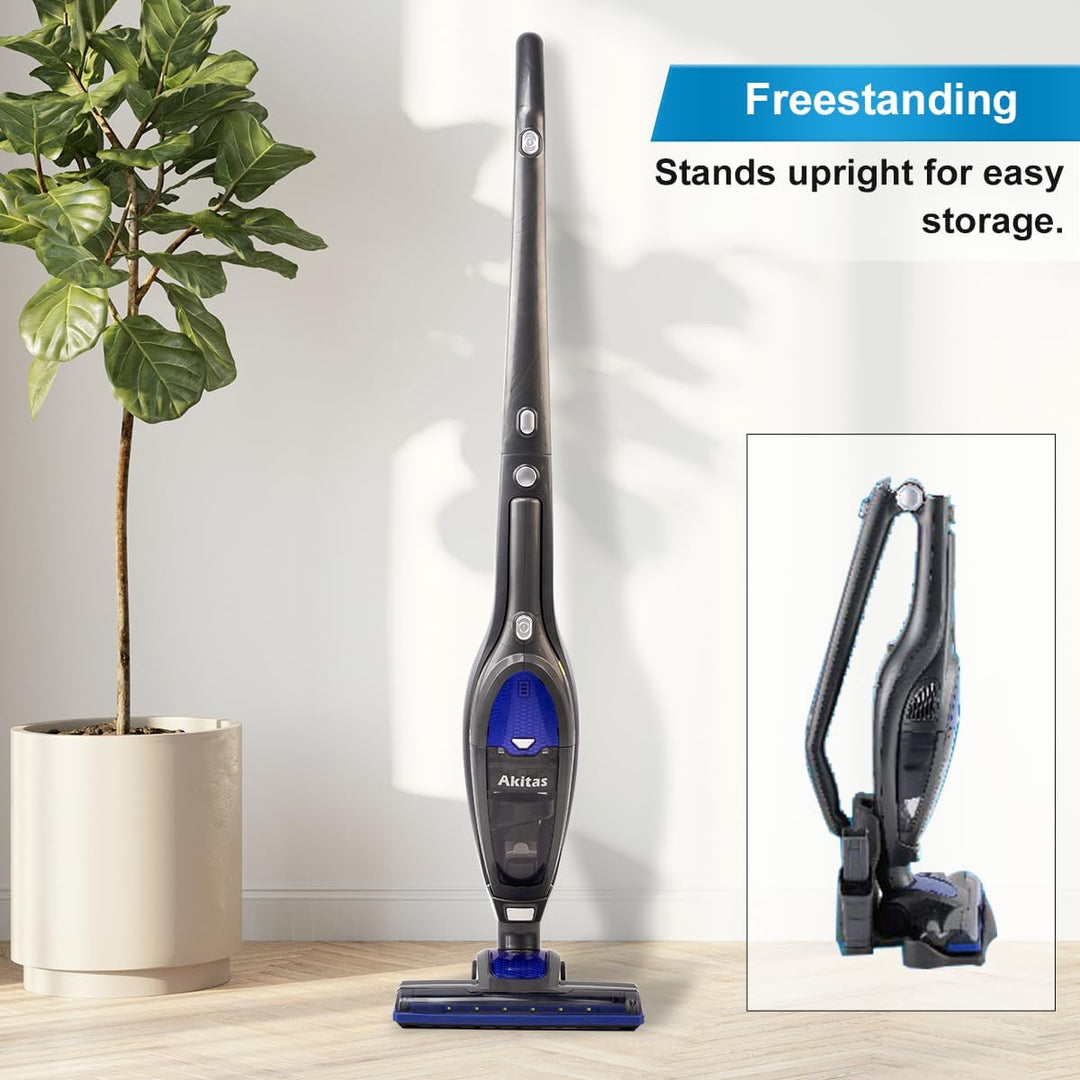 Akitas Akku Staubsauger Kabellos 3in1 Hand und Vertikal Leicht 22,2 V 150 W Wiederaufladbarer Lithiu