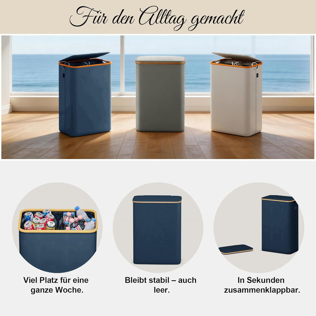 pfandflaschen sammelbehälter 160L Pfandflaschen Sammler mit 2 Fächern Leergut Sammelbehälter mit sta