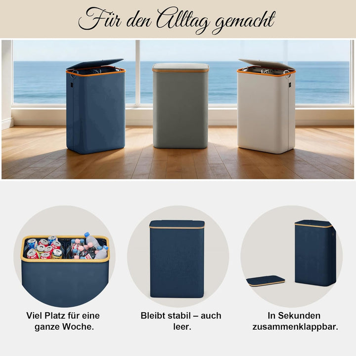 pfandflaschen sammelbehälter 160L Pfandflaschen Sammler mit 2 Fächern Leergut Sammelbehälter mit sta