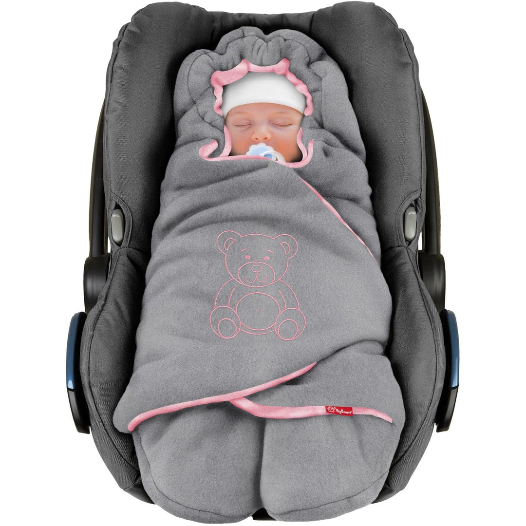 ByBoom Baby Winter-Einschlagdecke "Das Original mit dem Bären", Universal für Babyschale, Autositz,