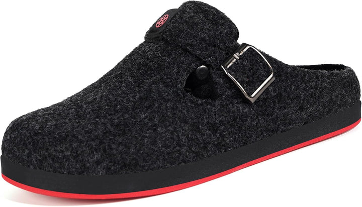 Gaatpot Filzclog Winter Hausschuhe Warme Pantoffeln für Damen Herren,Gr.36-46 38 EU Schwarz A, 38 EU