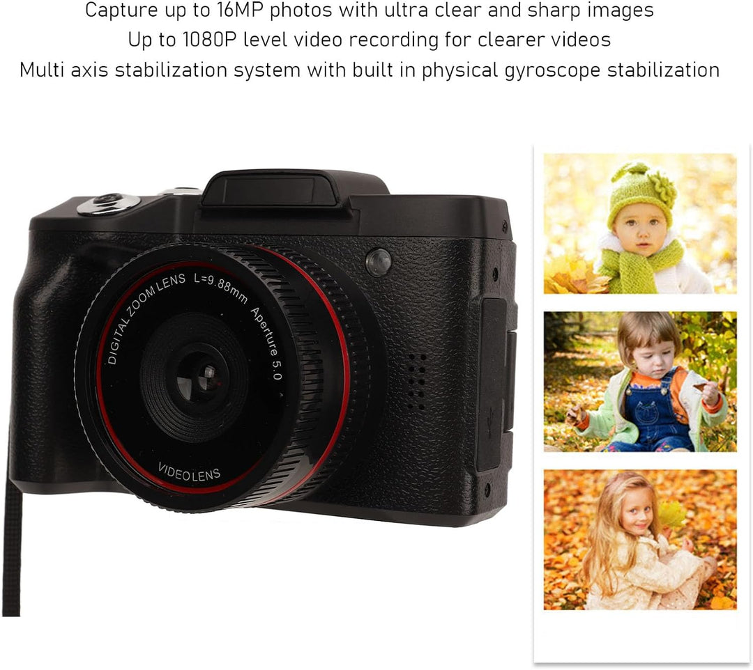 Digitale Spiegelreflexkamera, 16 MP HD 1080P-Fotokamera, Digital-Spiegelreflexkamera, 16-facher Digi
