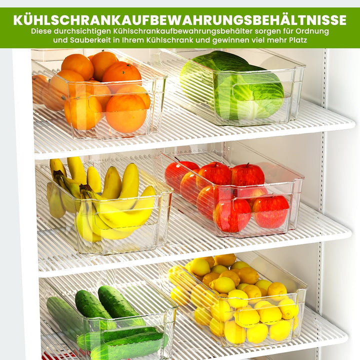 KICHLY Hochwertige Vorratsschrank Küche Organizer - Set von 6 Stauraum für Kühlschrank, Schränke, Re