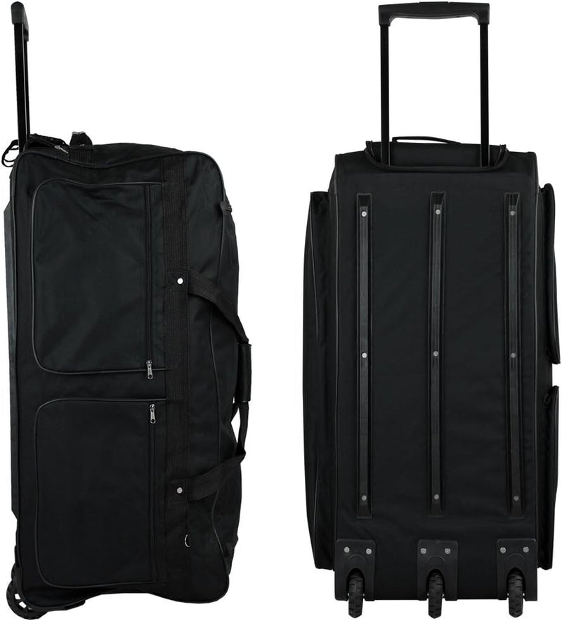 TW24 XXXL Trolleytasche 182L mit 3 Rollen schwarz Koffer Reisetasche Trolley