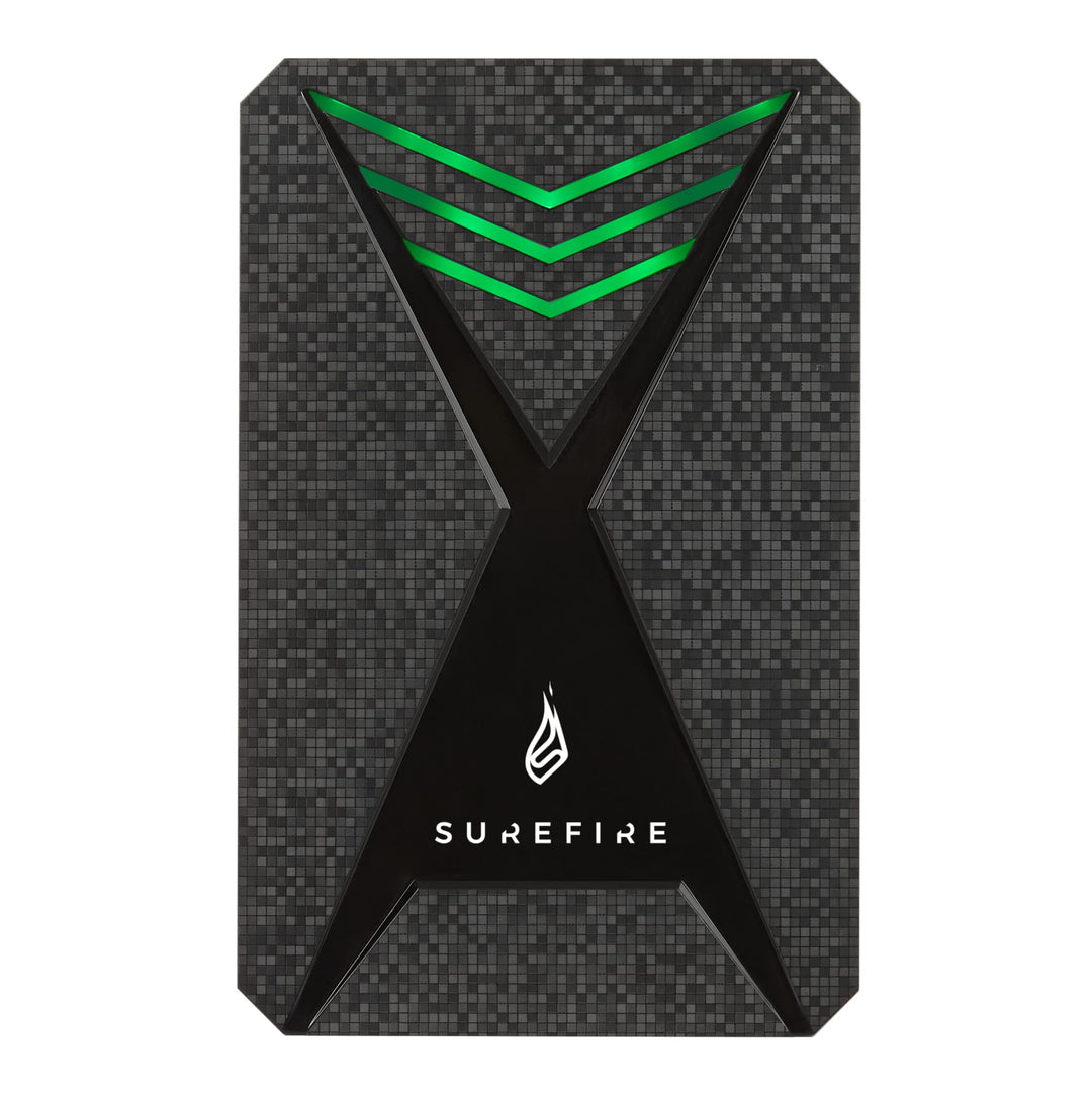 SureFire Gaming Hard Drive 2,5”, 1 TB, schwarz, Externe HDD Festplatte, USB-C Adapter, Windows &amp; Mac