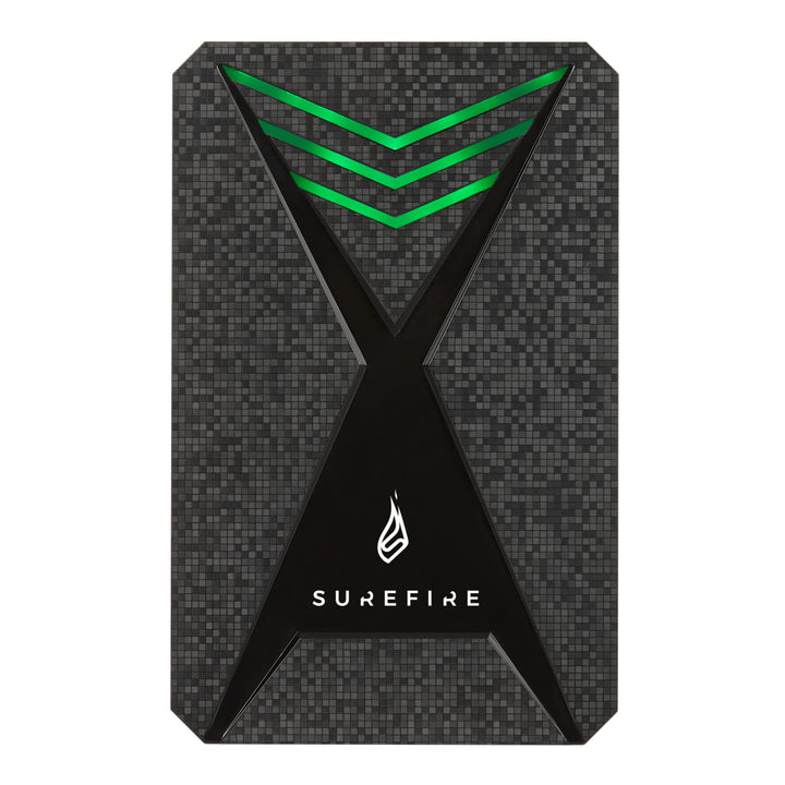 SureFire Gaming Hard Drive 2,5”, 1 TB, schwarz, Externe HDD Festplatte, USB-C Adapter, Windows &amp; Mac