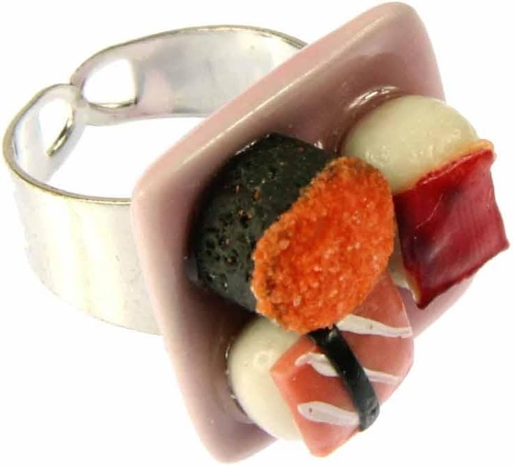 Miniblings Sushi Maki Nigiri Ring - Sushi Maki Nigiri - Handmade Modeschmuck I Fingerring mit Motiv