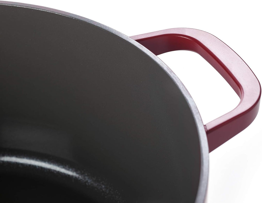 Kitchen Stories Simmerpro 28cm / 6.6L Schmortopf mit gehärteter Glasdeckel mit Selbstbefeuchtungssys
