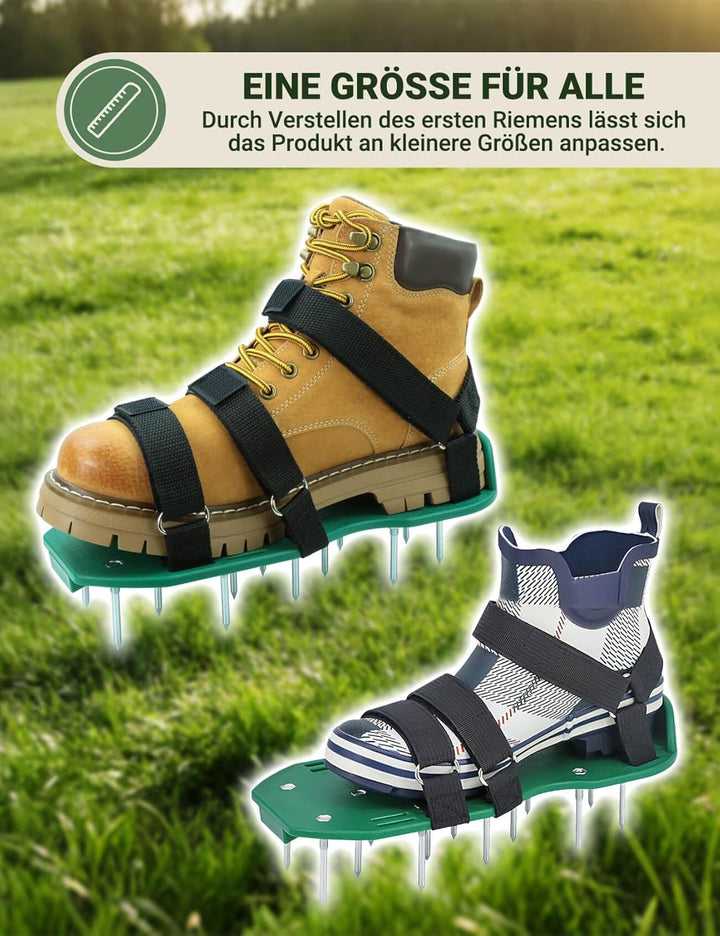 Rasenlüfter Schuhe, nagelschuhe ausgleichsmasse Rasenlüfter Sandalen mit doppelten Spannriemen, schw