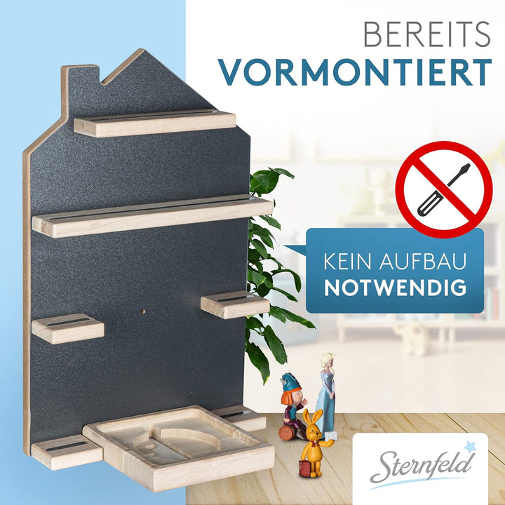 STERNFELD Magnetisches Nachhaltiges Tonie Regal für Hörfiguren - Vormontiertes Toniebox Regal - [43x
