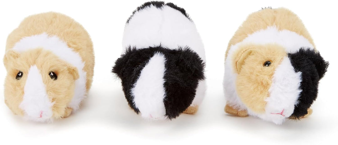 Zappi Co Meerschweinchen-Set aus 100% recyceltem Plüsch, Set mit 3 Spielzeugen (je 15 cm), weich, ku