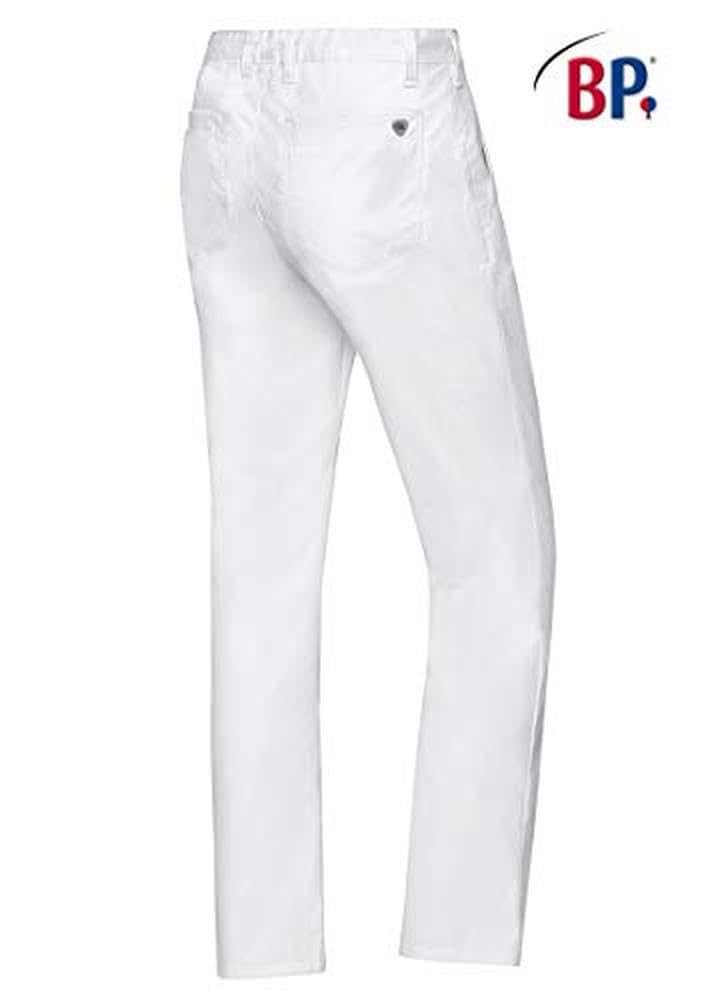 BP 1735-130-0021-54n Chinos für Männer, mit Taschen, 205,00 g/m² Reine Baumwolle, weiss, 54n, 54n
