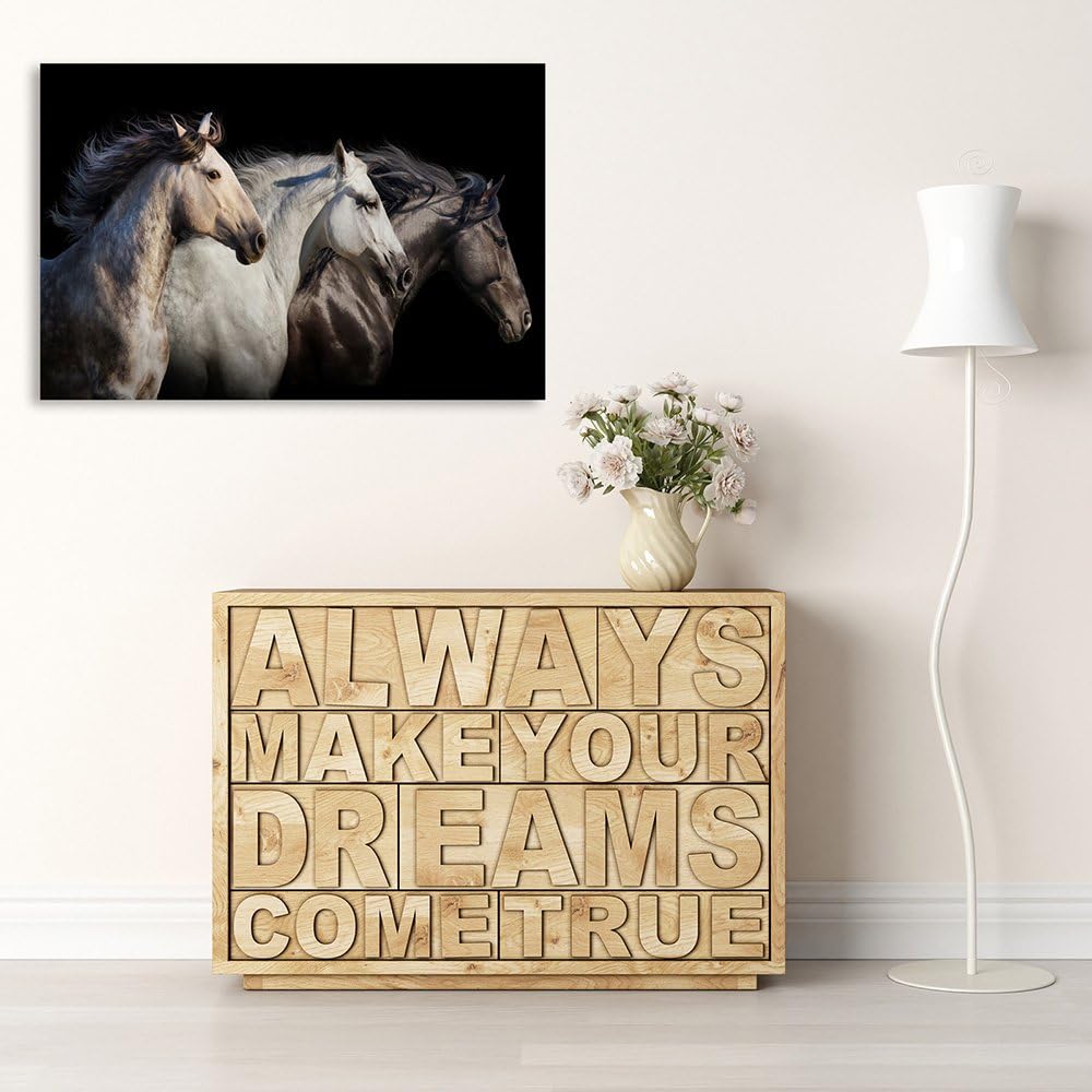 Feeby Frames, Leinwandbild, Bilder, Wand Bild, Wandbilder, Kunstdruck 70x100cm, PFERDE, TIERE, NATUR