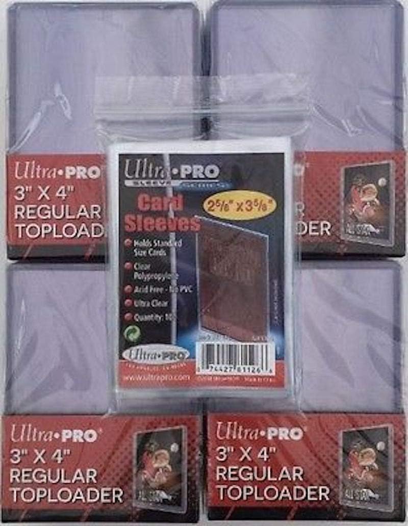 Toploaders - 100 Ultra Pro 3 X 4 Plastic Cases with100 Soft Card Sleeves for Trading Cards by Ultra