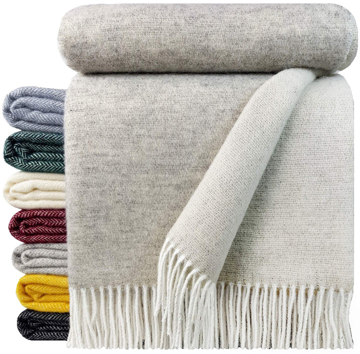 Wolldecke 100% Schurwolle Wohndecke in versch. Farben 140 x 200 cm Tagesdecke Schurwolldecke Woll-Pl