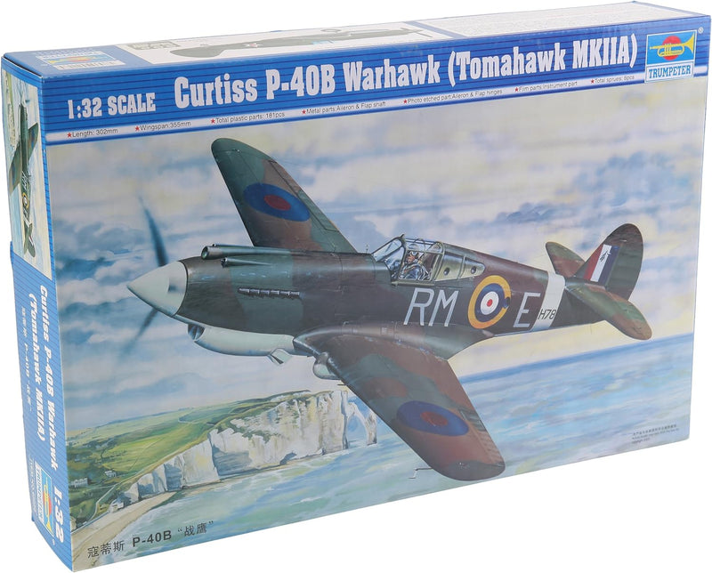 Trumpeter 02228 Modellbausatz Curtiss P-40B Warhawk, Mittel