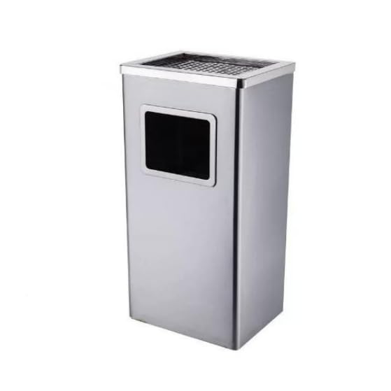 Runder Aschenbecher für den Aussenbereich, lackierter Edelstahl, 30L/35L/48L, abnehmbarer Büro-Mülle