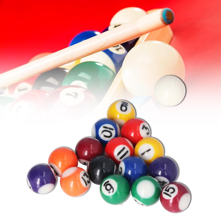 25mm Mini Billard Set 16 Kugeln amerikanisches Harzmaterial tragbarer Tischbillard Kinder Erwachsene