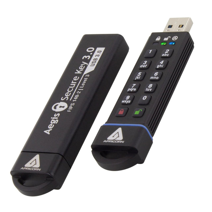 Apricorn 30 GB Aegis Secure USB 3.0 Flash Drive, schwarz 30 GB, 30 GB