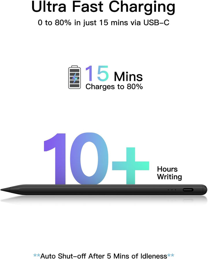 KEEPRO Stift für ipad 2018-2025, Schnellladefunktion, Palm-Ablehnung, Pencil für iPad A16/11/10/9/8/