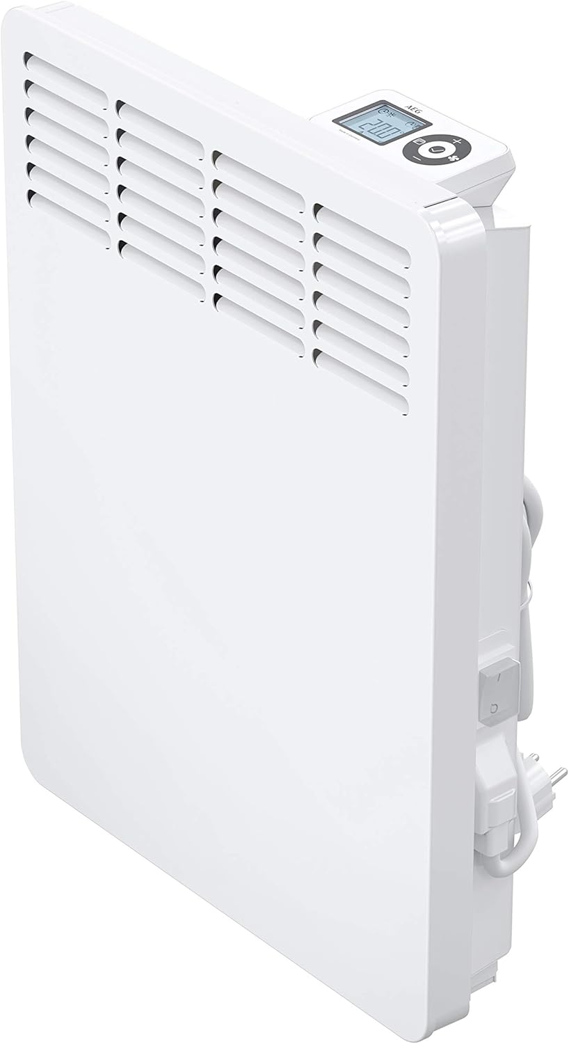 AEG Wandkonvektor WKL 505, Elektroheizung energiesparend, 750 W für ca. 9 m², LCD-Display, Wochenzei