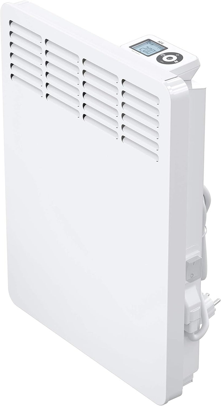 AEG Wandkonvektor WKL 505, Elektroheizung energiesparend, 750 W für ca. 9 m², LCD-Display, Wochenzei